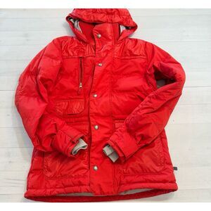 Burton women's red‎ down ski winter jacket medium